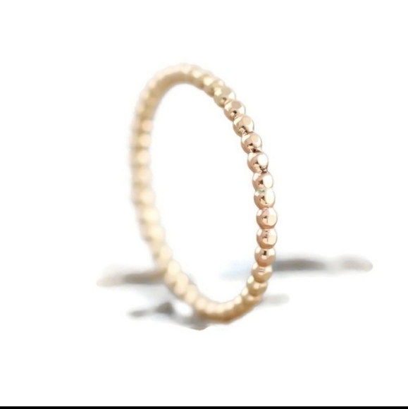 Moodtherapy Jewelry - 14k Yellow Gold Filled Beaded Dot Ring